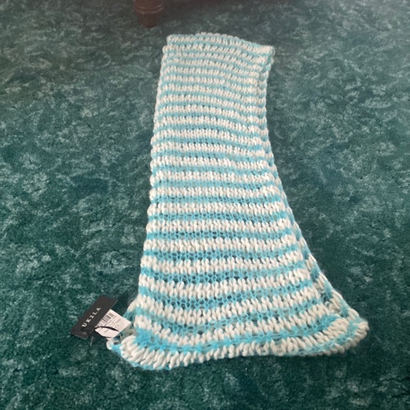 Blue and White Knit Infinity Scarf - Picture 1 of 3